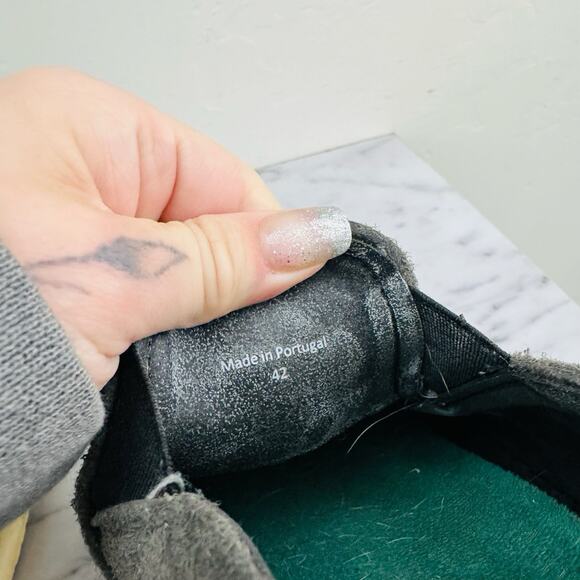 Vegetarian Shoes Gray Slip On Faux Suede Loafers Men’s Size 8.5 - Picture 5 of 10